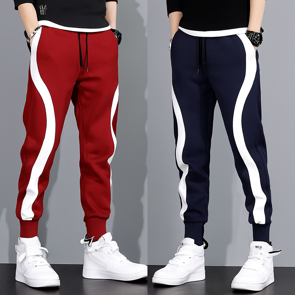 Pantalon décontracté large en automne, pantalon neuf-points avec empiècement, sport, taille élastique, respirant et à chevilles nouables