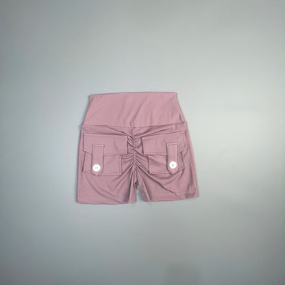 Peach Butt Fitness Shorts Women's Exercise Three-Quarter Pants Cargo Air Dry Pocket Yoga  Tight  Lift Summer