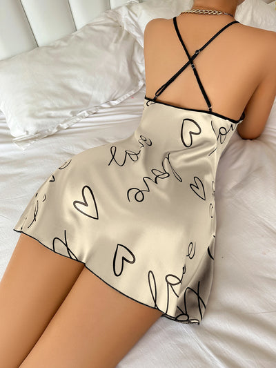 Robe de nuit décontractée à col rond pour femmes